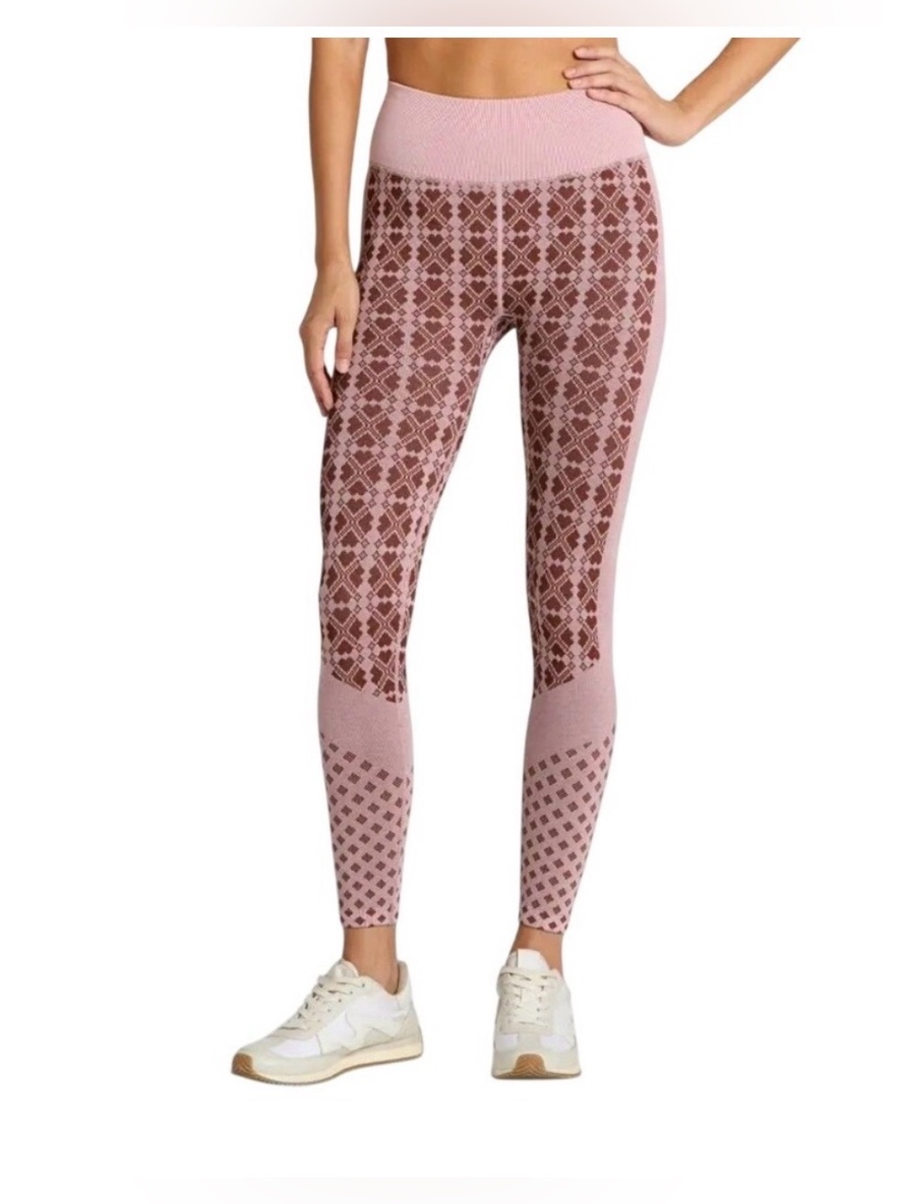 all in motion seamless high-waist red heart fair isle leggings